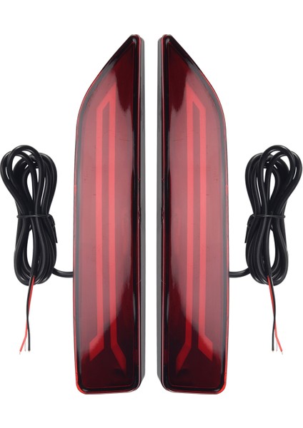 Arka Tampon Lambası, 2 Adet -V 2007 2008 2009 Çok Işlevli LED Arka Tampon Lambası Sis Lambası Otomatik Ampul Fren Reflektörü, Kırmızı (Yurt Dışından)
