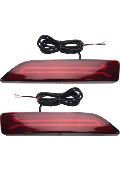 Arka Tampon Lambası, 2 Adet -V 2007 2008 2009 Çok Işlevli LED Arka Tampon Lambası Sis Lambası Otomatik Ampul Fren Reflektörü, Kırmızı (Yurt Dışından)