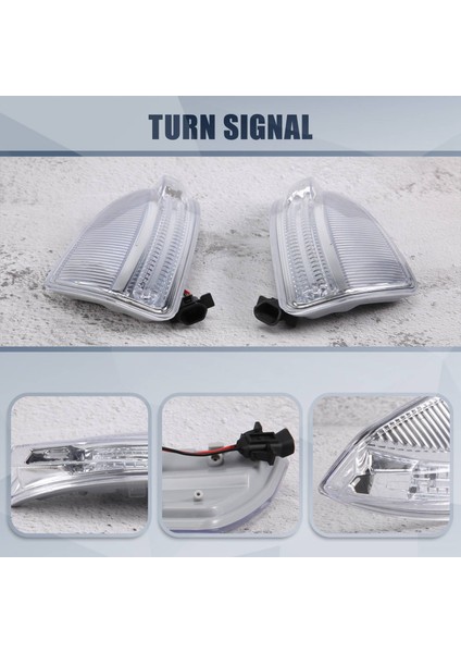Sinyal Lambası, Araba Sol + Sağ LED Dikiz Aynası Sinyal Lambası - W639 W204 S204 A2048200721 A2048200821, Şeffaf Kabuk (Yurt Dışından)