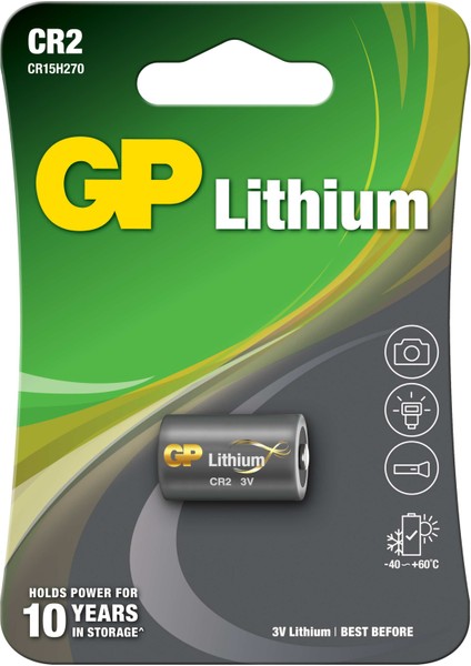 GPCR2-U1 CR2 3V Lityum Pil Fotoğraf Makinesi Pili Tekli Paket