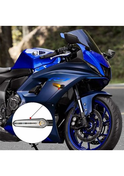 Dönüş Sinyal Lambası, MT07 Tracer 700 900 Xj6 Fz6 MT09 MT10 LED Dönüş Sinyal Gösterge Lambası Yzf R15 R1 R3 R6 R7 R9 R25 Fz1, Siyah (Yurt Dışından)