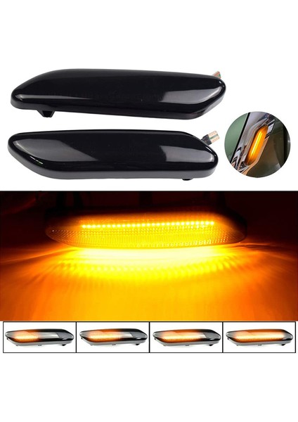 Yan Işaret Lambası, Araba Dinamik Amber LED Ön Yan Işaret Lambası Mini R60 Countryman R61 Için Dönüş Sinyal Lambası, Dumanlı (Yurt Dışından)