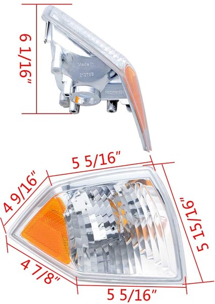 Köşe Lambası, Compass 2007-2010 Araba Park Lambası Dönüş Sinyali Köşe Muhafazası Sağ, Beyaz ve Sarı (Yurt Dışından)