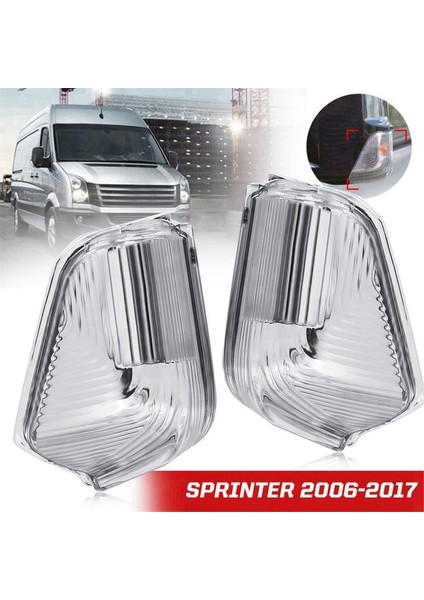 Dönüş Sinyali, Sprinter 06-17 E0953049A E0953050A A0018228920 A0018229020 Için Dikiz Aynası Sinyal Lambası Kabuğu, Şeffaf (Yurt Dışından)