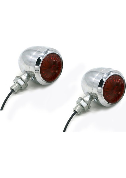 Sinyal Lambası, 4 Adet Krom Motosiklet Dönüş Sinyal Lambası LED Motor Lambası Ampulü Cafe Racer Için, Gümüş (Yurt Dışından)