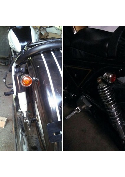 Sinyal Lambası, 4 Adet Krom Motosiklet Dönüş Sinyal Lambası LED Motor Lambası Ampulü Cafe Racer Için, Gümüş (Yurt Dışından)