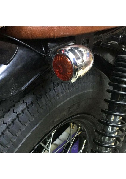 Sinyal Lambası, 4 Adet Krom Motosiklet Dönüş Sinyal Lambası LED Motor Lambası Ampulü Cafe Racer Için, Gümüş (Yurt Dışından)