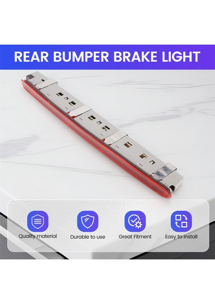 Araba Arka Tampon Fren Lambası, Araba Arka Tampon LED Fren Lambası W203 C-Class 2000-2007 2038201456A 2038200156, Kırmızı (Yurt Dışından)