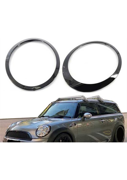 Far Trim Halkası, Araba Sağ Far Çerçeve Trim Halkası S R56 R57 R55 2007-2015 51137149906, Siyah (Yurt Dışından)