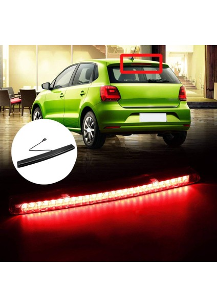 Yüksek Seviye Fren Lambası, Araba LED 3. Üçüncü Yüksek Seviye Fren Lambası Golf Mk5 Mk6 R32, Siyah (Yurt Dışından)