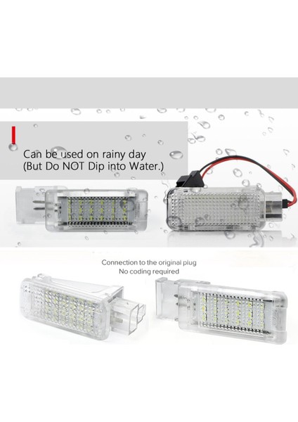 Ayak Boşluğu Lambası, Araba Ayak Boşluğu Lambası Bagaj Için - A4 A6 C6 C7 R8 Tt Q5 Q3 A8 S3 Rs6 4B0947415 4B0947415A 4E0947415 8D0947415, Şeffaf Renk (Yurt Dışından)