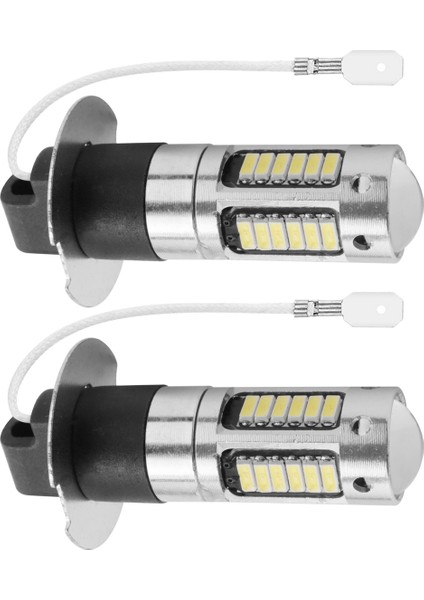 LED Ampul, 2 Adet H3 Süper Parlak LED Sis Sürüş Drl Ampulleri Kiti 6000K Beyaz, Beyaz (Yurt Dışından)
