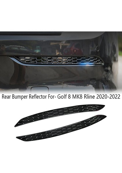 Rline Reflektör, 2 Adet Arka Tampon Reflektör Şeritleri - Golf 8 Mk8 2020-2022 Dış Parçalar, Siyah (Yurt Dışından)