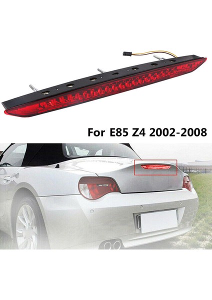 Üçüncü Fren Lambası, Arka Bagaj 3. Üçüncü Fren Durdurma Lambası LED Kırmızı Mercek 2002 2003-2008 E85 Z4 63256930246, Kırmızı (Yurt Dışından)