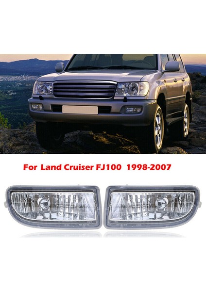 Koşu Işıkları, Land Cruiser 100 LC100 FJ100 1998-2007 Sis Farları Sürüş Merceği Için Sis Farları Lambası 8122160042 8121160122, Şeffaf (Yurt Dışından)