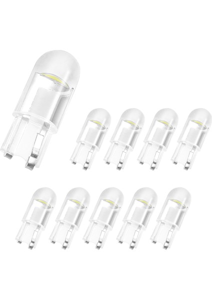 Araba Işıkları, 10 Adet Araba LED T10 W5W Cob Okuma Tavan Lambası Işaret Lambasıışıkları Plaka Ampulleri 168 194 192 Dc 12V Beyaz, Beyaz (Yurt Dışından)