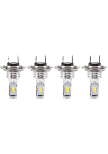 LED Ampuller, 4 Adet Mini H7 + Kombo LED Far Kiti Ampuller Uzun Kısa Far 240W 52000LM 6000K Süper Beyaz, Gümüş (Yurt Dışından)