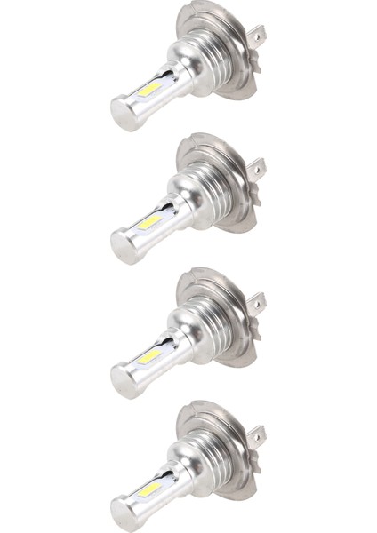 LED Ampuller, 4 Adet Mini H7 + Kombo LED Far Kiti Ampuller Uzun Kısa Far 240W 52000LM 6000K Süper Beyaz, Gümüş (Yurt Dışından)
