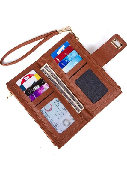 Kadın Kahverengi Soft Doku Kartlık ve Cüzdan newpolo049 fiyatları