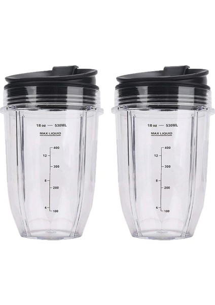 Ninja Için Aksesuarlar,adet 18OZ Kapaklı Yedek Blender Kapları Auto Iq BL480 BL642 BL450 BL682 BL480, BL490, BL640 BL680 (Yurt Dışından)