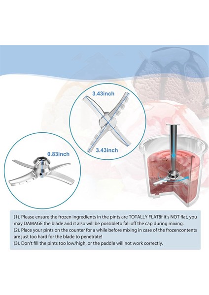 Ninja Için Aksesuarlar,creami NC501 CN501CO NC500C NC501C NC501H Dondurma Makinesi Mikseri Için Yedek Kürek Bıçağı (Yurt Dışından)