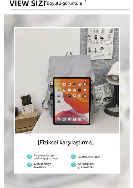 Büyük Kapasiteli Gündelik Seyahat Sırt Çantası Erkek ve Kadın Moda (Yurt Dışından)