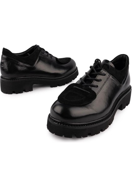 Deri Modern Rahat Oxford Bağcıklı Ayakkabısiyah Rugan 2412 modelleri