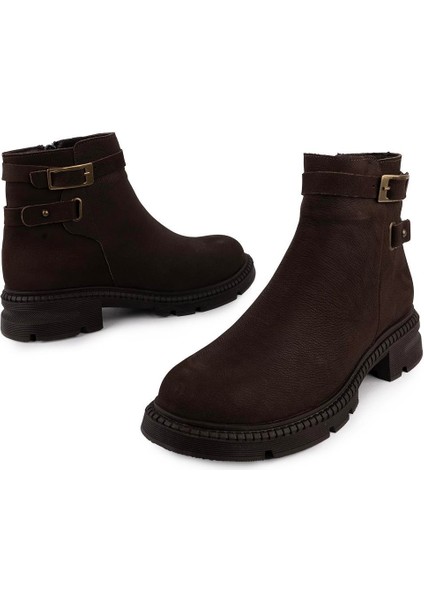 Modern Nubuk Termo Taban Bot Kahve Nubuk 36-50