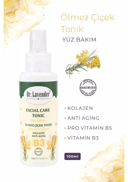 Dr. Lavender Bahçemizden Ölmez Çiçek Suyu Kolajen B5 Ve B3 Vitaminli Yüz Bakım & Tonik 100 Ml