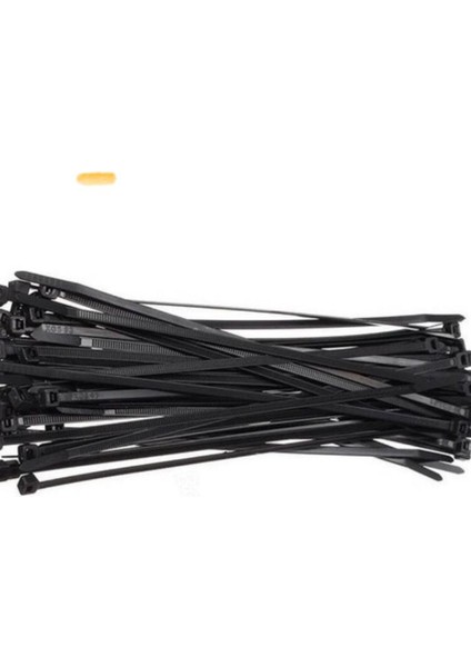 Kablo Bağı & Plastik Kelepçe & Cırt Kelepçe 4,8X250 mm Siyah 100 Adet (2 Paket Fiyatıdır)