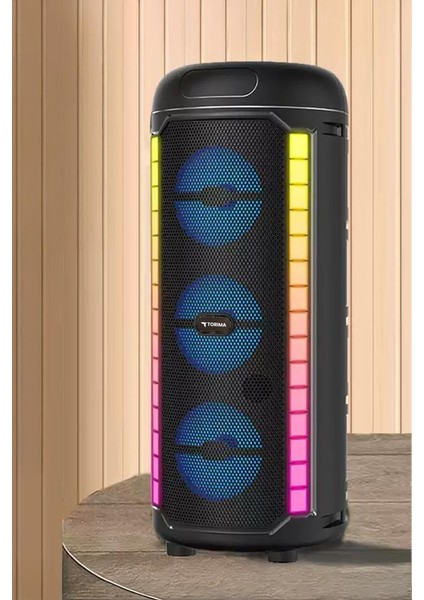 D43 Rgb Işıklı Mikrofonlu Bluetooth Hoparlör 3x Speaker