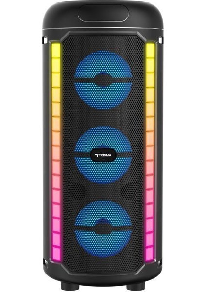 D43 Rgb Işıklı Mikrofonlu Bluetooth Hoparlör 3x Speaker