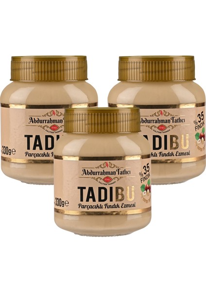 Tadıbu Parçacıklı Fındık Ezmesi 330 gr x 3 Adet