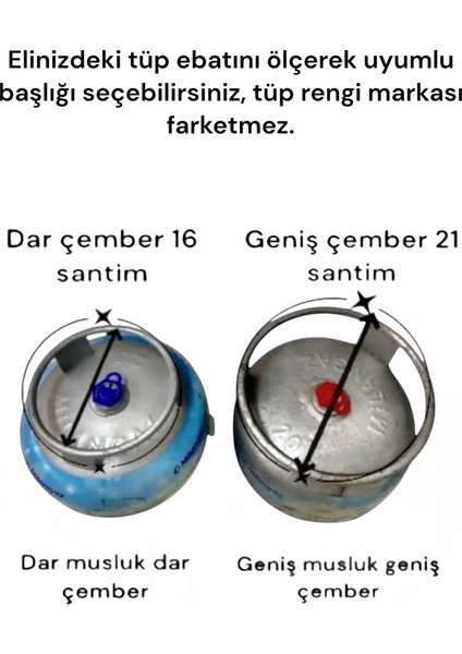 Küçük Tüp Musluğu Katmer Uçlu Sac Pürmüz Yüksek Basınç 2mt Hortum Kelepçe, Geniş Çembere Uyumlu