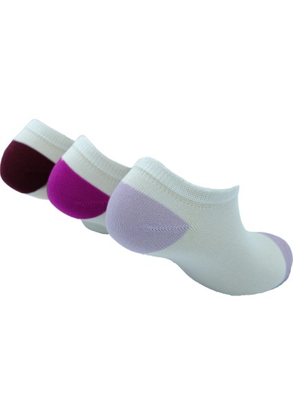 Kadın Bambu Patik Çorap - 3'lü Paket (Beden 36-41) Beyaz Çorap