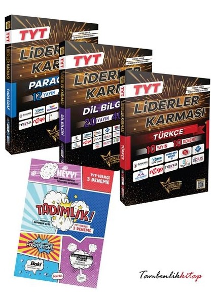 Liderler Karması Tyt Türkçeyi Sevdiren 4'lü Set (Paragraf, Dil Bi
