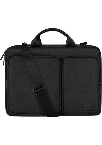 Erkek ve Kadın 15,6 Inç Evrensel Darbeye Dayanıklı Laptop Çantası Siyah (Yurt Dışından)