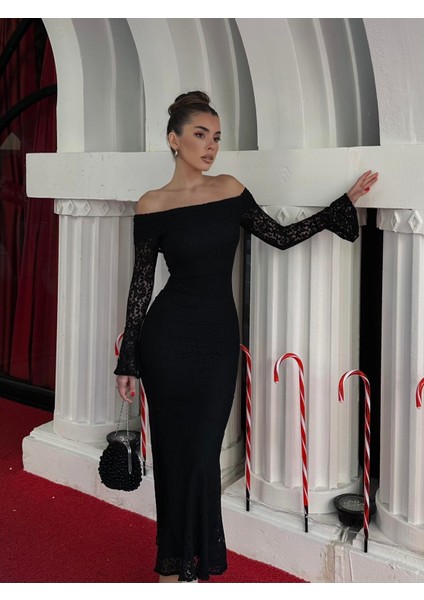 Madonna Yaka Tasarım Dantel Elbise modelleri
