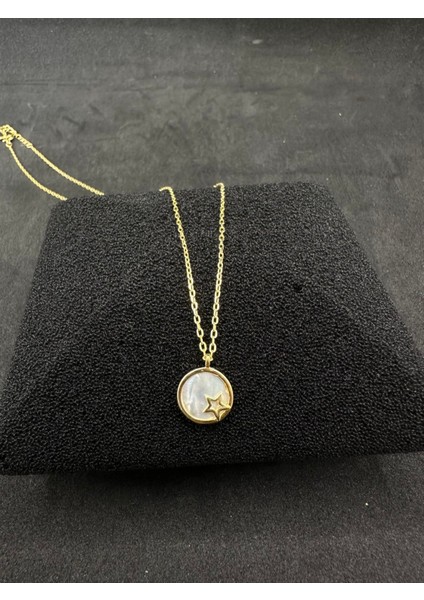 Ithal Sedefli Içinde Yıldız Gümüş Kadın Kolye fiyatları