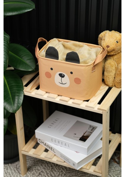 3'lü Tilki-Ayı-Panda Dikdörten Oyuncak Organizer Sepeti Seti modelleri