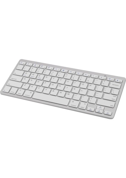 Ultra Ince Taşınabilir Bluetooth Kablosuz Klavye Anahtarı Beyaz BK3001 (Yurt Dışından)