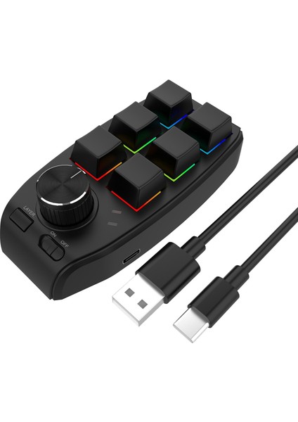 Photoshop Siyah Için USB Özel Programlama Makro Düğme Klavye 6 Tuş (Yurt Dışından)