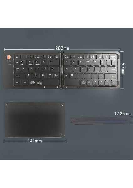 Android/windows Tablet Klavye Için Taşınabilir Katlanır Kablosuz Tuş Takımı (Yurt Dışından)