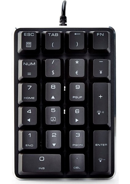 Mekanik Sayısal Tuş Takımı 21 Tuşlar Mini Numpad Taşınabilir Tuş Takımı (Yurt Dışından) fiyatları