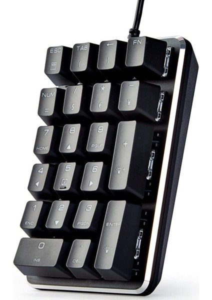 Mekanik Sayısal Tuş Takımı 21 Tuşlar Mini Numpad Taşınabilir Tuş Takımı (Yurt Dışından) modelleri