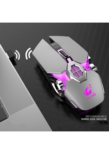 Kablosuz Fare 2,4 Ghz Şarj Edilebilir 3 Hız Ayarlanabilir 2400 Dpı, Gri (Yurt Dışından) indirimleri