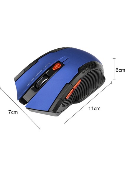 USB Alıcılı Kablosuz Fare 2,4 Ghz Optik Fare 1600 Dpı Kırmızı (Yurt Dışından) fırsatları