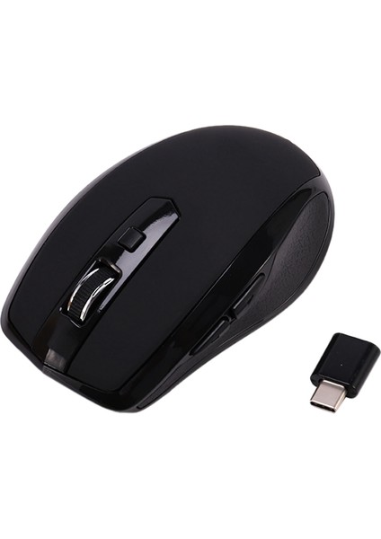 USB C Alıcılı Type-C 2.4ghz Kablosuz Mouse Siyah (Yurt Dışından)