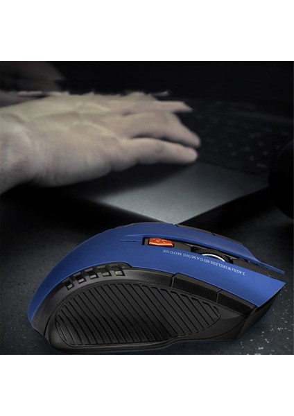 USB Alıcılı Kablosuz Fare 2,4 Ghz Optik Fare 1600 Dpı Mavi (Yurt Dışından) fiyatları