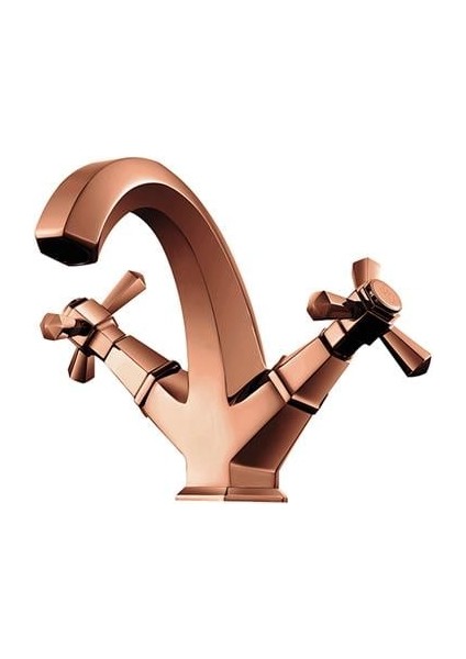 Hexa Lavabo Bataryası Parlak Bakır